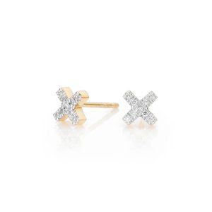 Adina Reyter 14k Gold Diamond X Studs